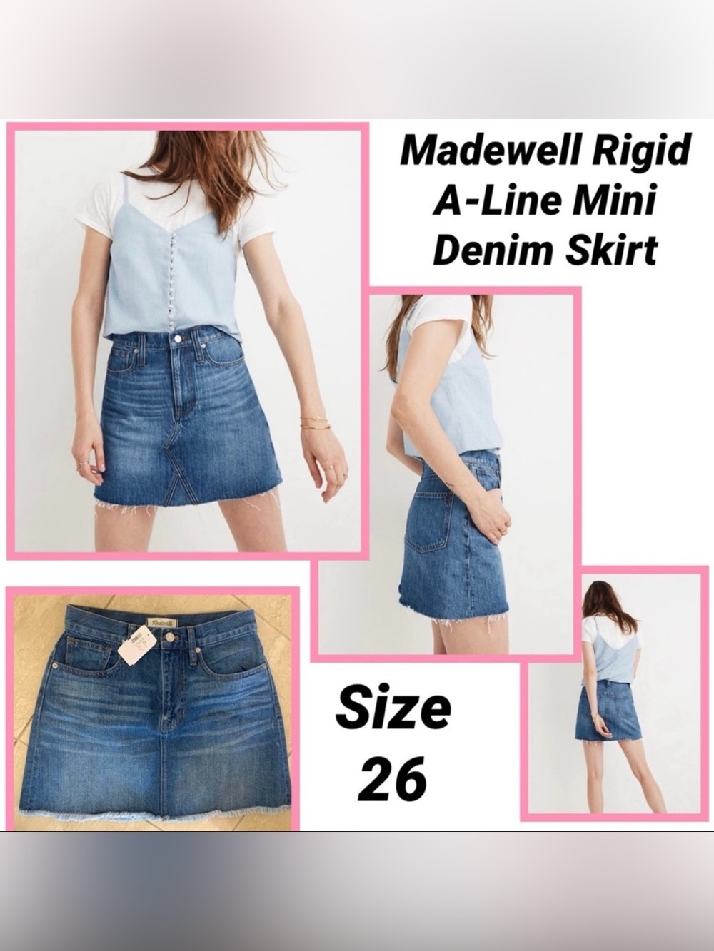 Madewell Rigid A-Line Mini Denim Skirt